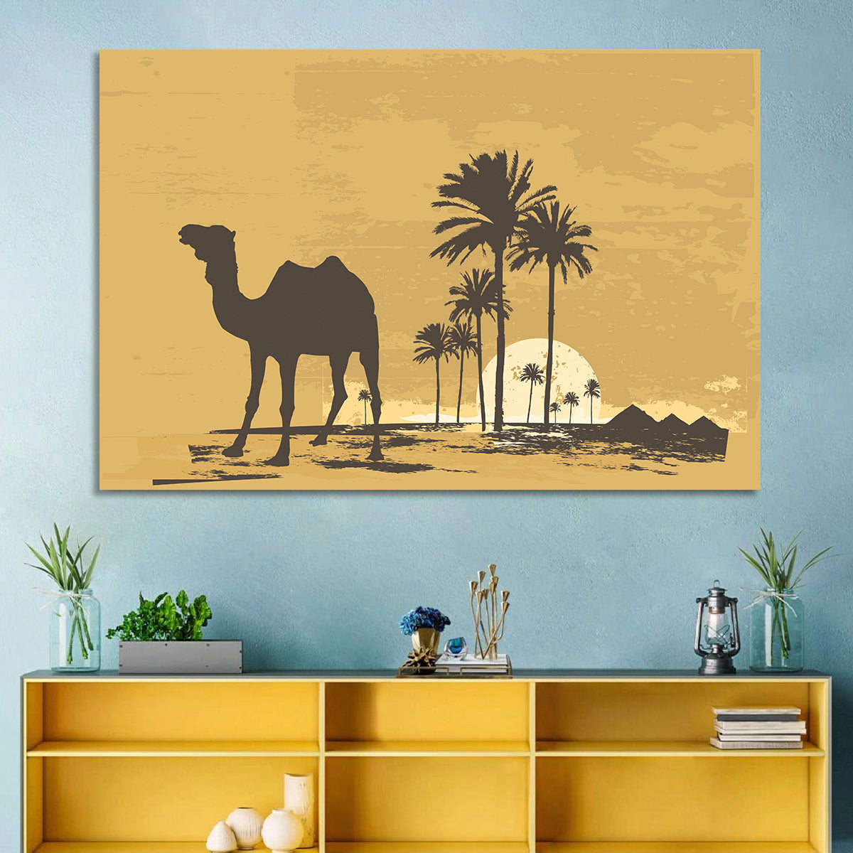 Giza Camel Silhouette Wall Art
