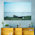 Red Ribbon Boat on Lake Victoria Wall Art
