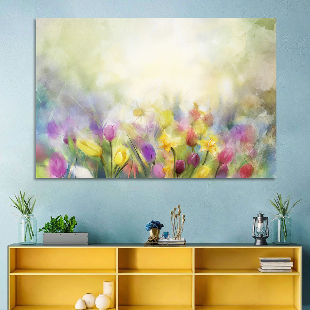 Soft Focus Tulip Meadow Wall Art