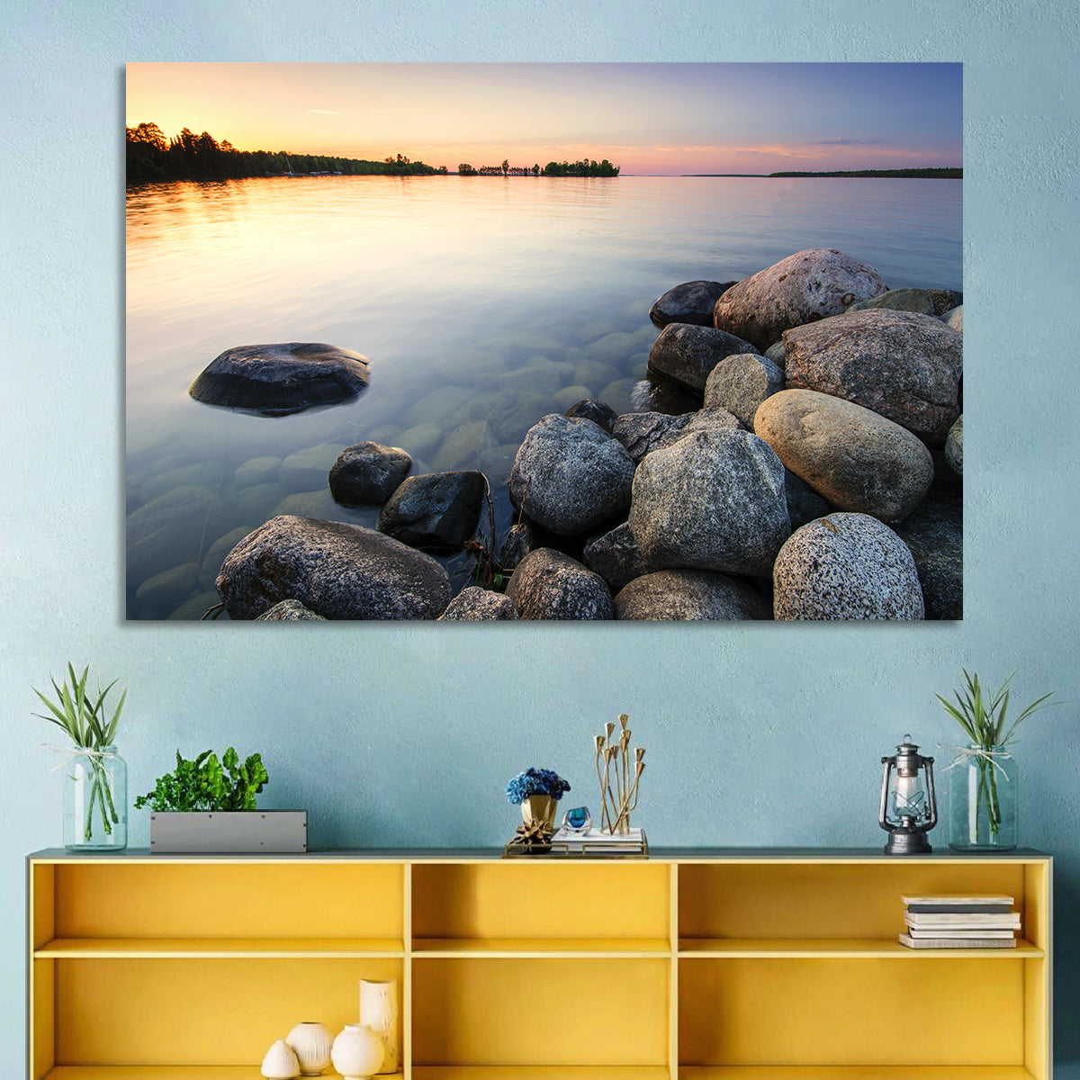 Minnesota Lakeshore Sunset Wall Art