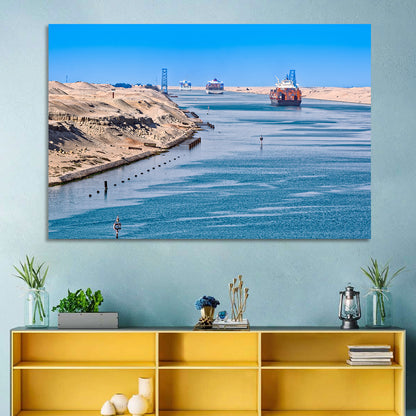 Suez Canal Container Ships Wall Art