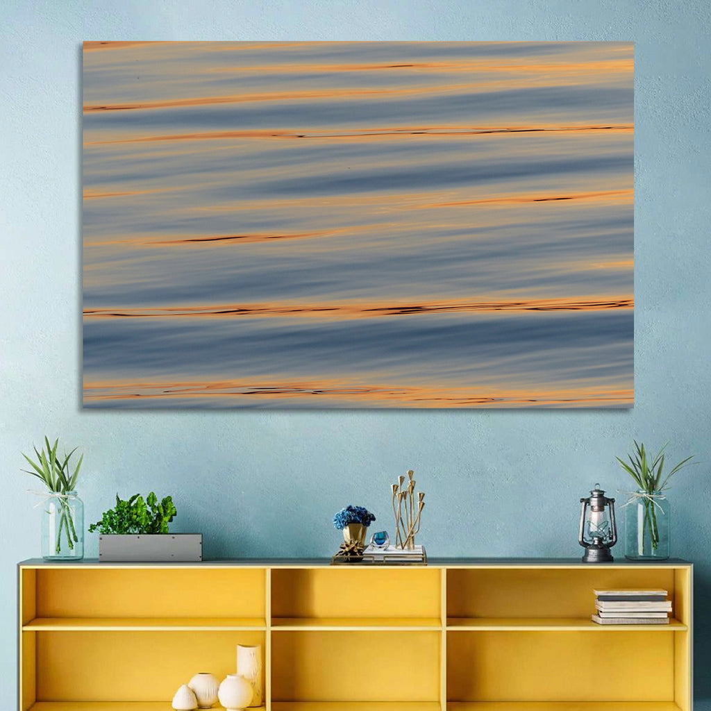 Sunset Ripples Abstract Wall Art