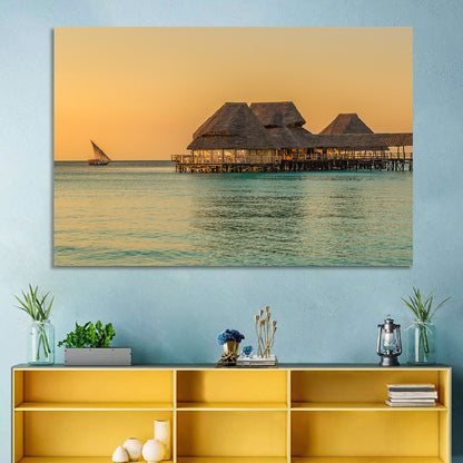 The Rock Restaurant Sunset Wall Art
