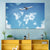 Airplane & World Map Wall Art