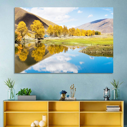Chanxi Autumn Reflection Road Wall Art
