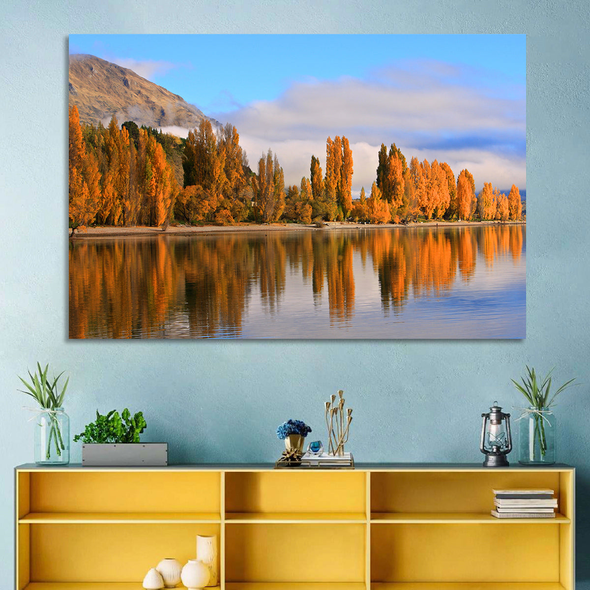 Lake Wanaka Autumn Reflection Wall Art