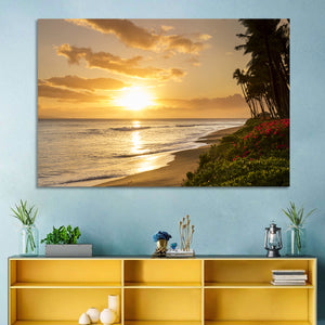 Kaanapali Beach Sunset Wall Art