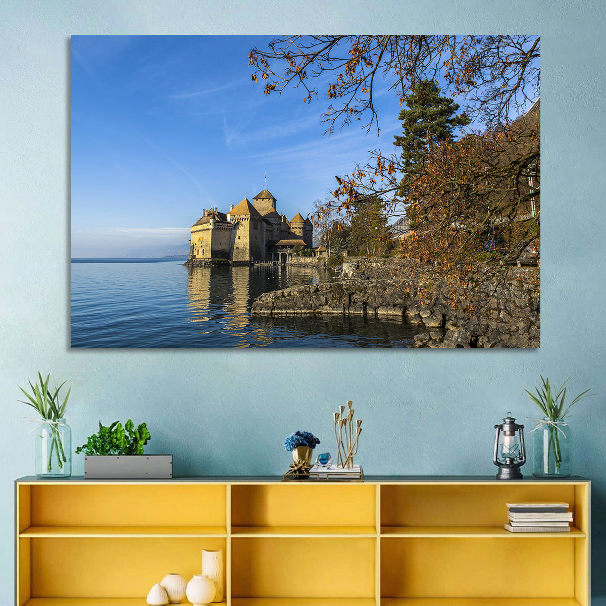 Chillon Castle on Lake Geneva Wall Art