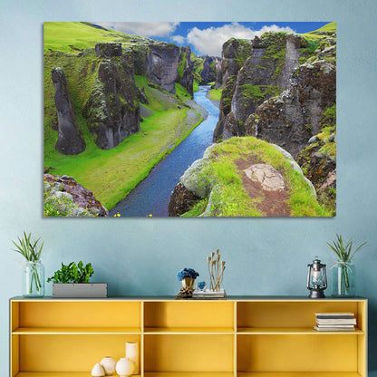 Neverland Cliffs, Fjaðrárgljúfur Canyon Wall Art