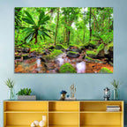 Mossy Rainforest Stream Wall Art