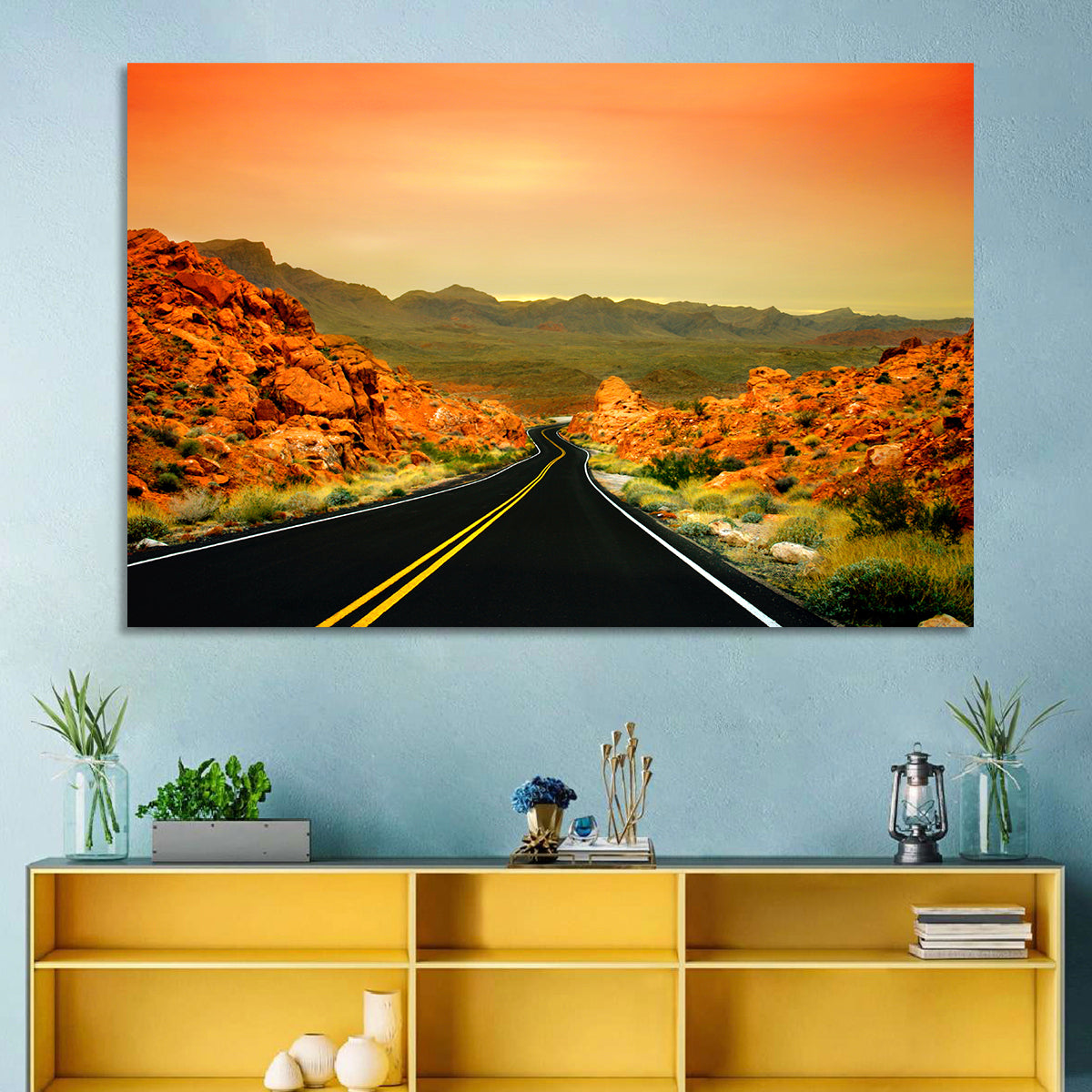 Valley of Fire Ii Road at Sunset Wall Art