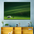 Emerald Hills with Blossoming Tree Wall Art
