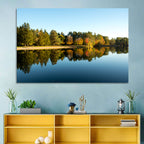 Lake Shaftsbury Autumn Reflection Wall Art