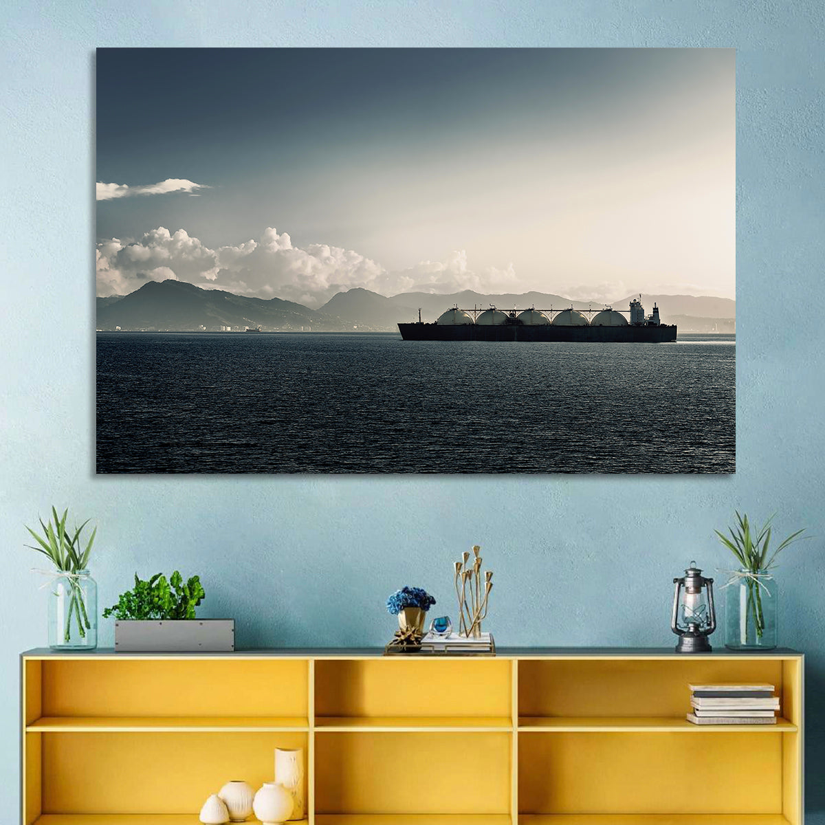 Lng Tanker at Sea Wall Art