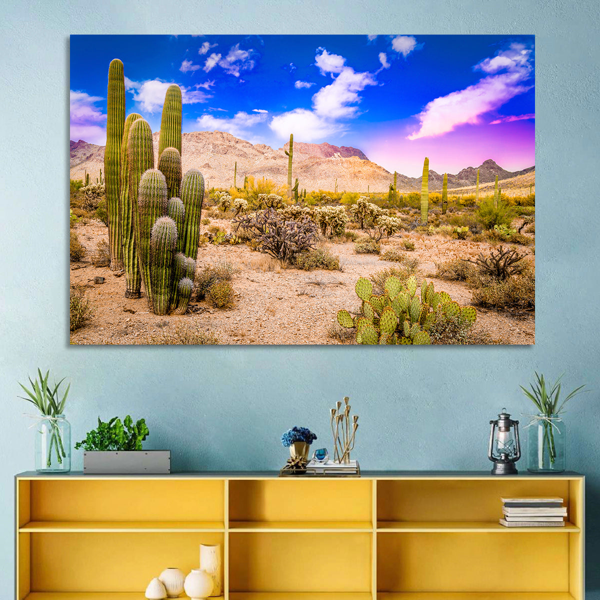 Arizona Saguaro Sunset Wall Art