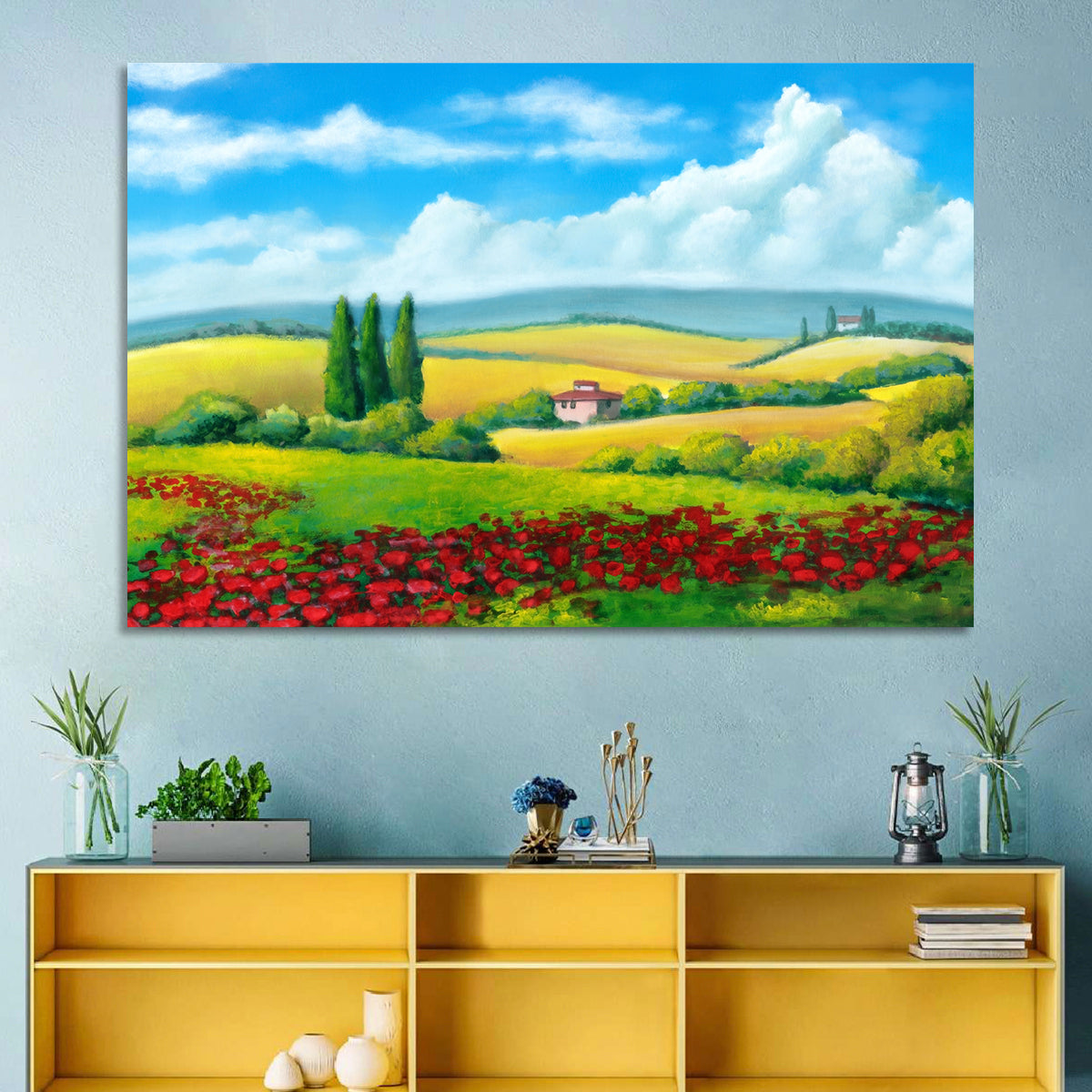 Tuscan Poppy Field Wall Art