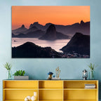 Sugarloaf and Corcovado at Sunset Wall Art