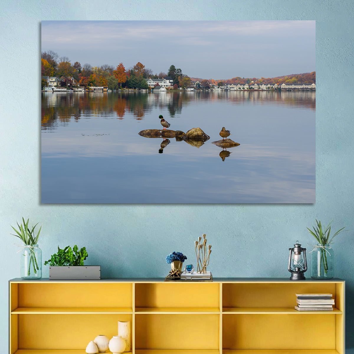 Lake Hopatcong Autumn Reflection Wall Art