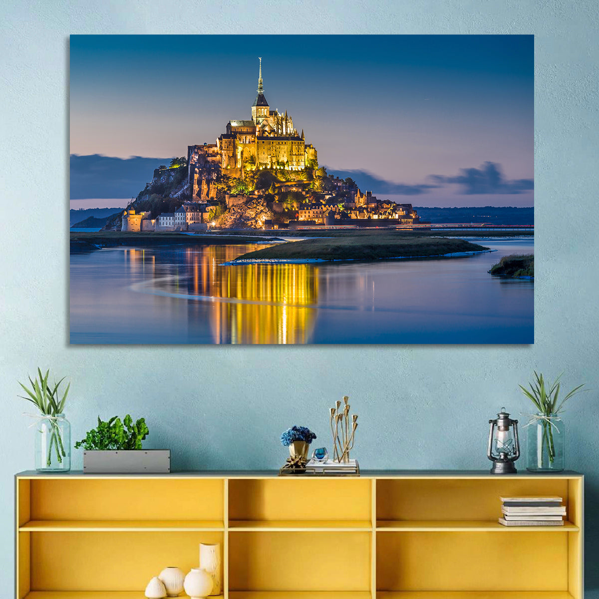 Mont Saint-michel at Dusk Wall Art