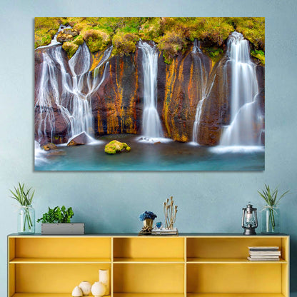 Hraunfossar Falls Wall Art