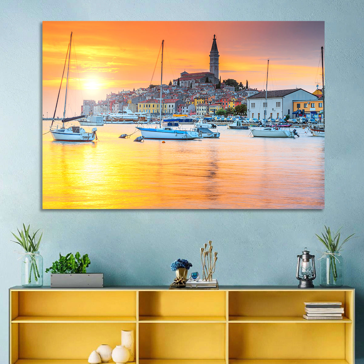 Rovinj Harbor at Sunset Wall Art