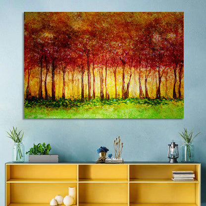 Autumn Tree Row Wall Art