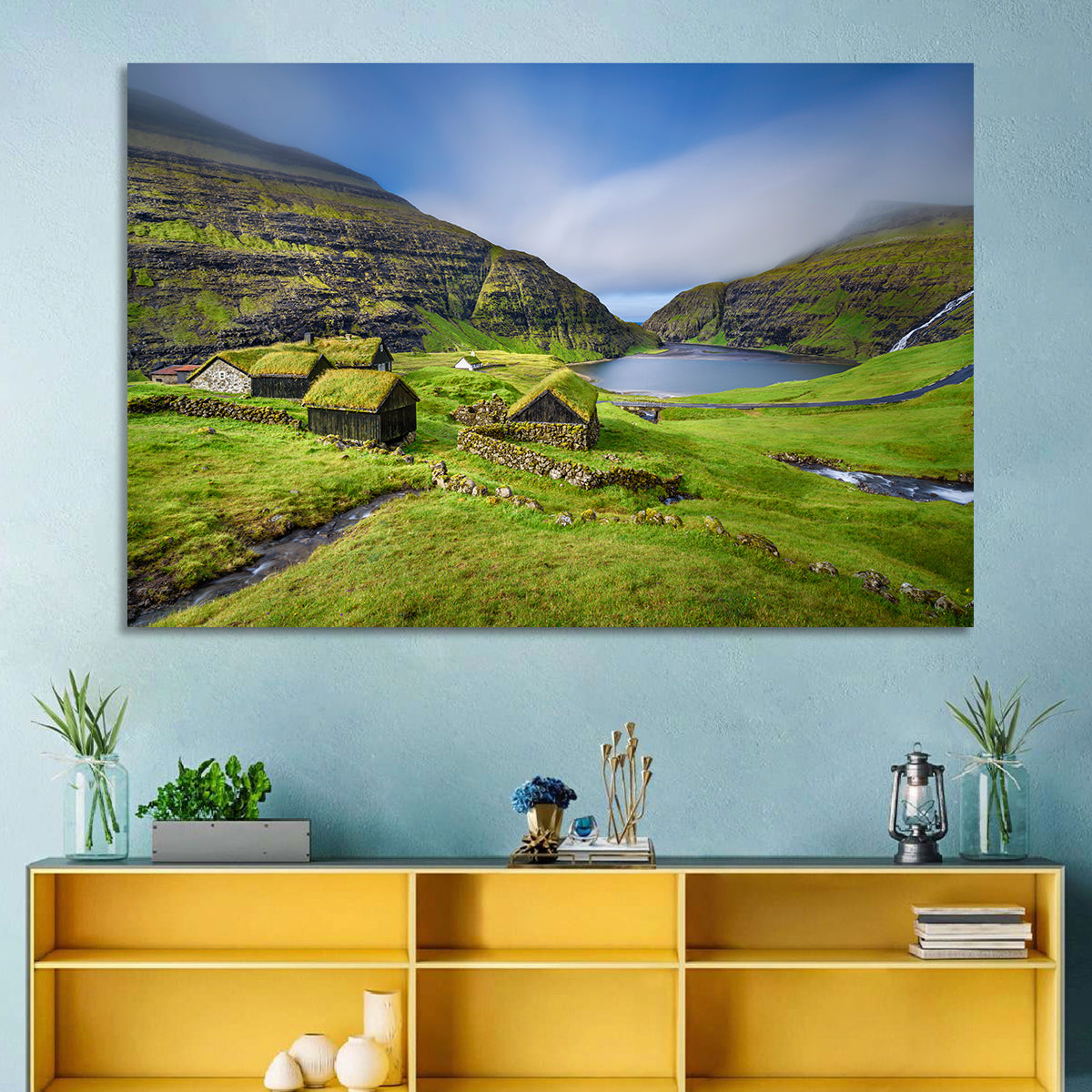 Saksun Turf Roof Cabins Wall Art