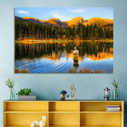 Sunrise Fishing at Sprague Lake Wall Art
