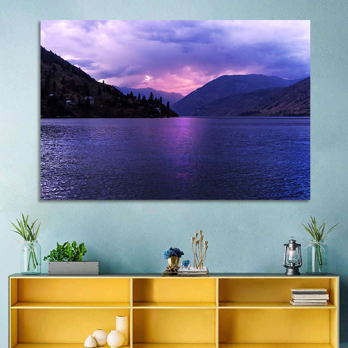 Lake Chelan Violet Sunset Wall Art