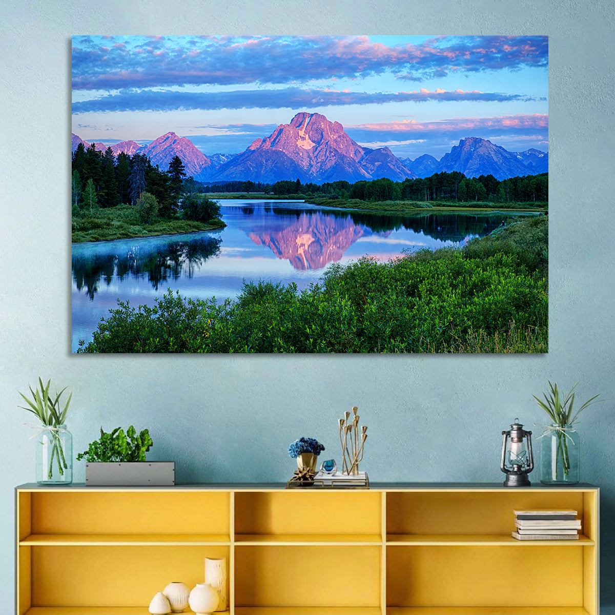 Oxbow Bend Dawn Reflection Wall Art