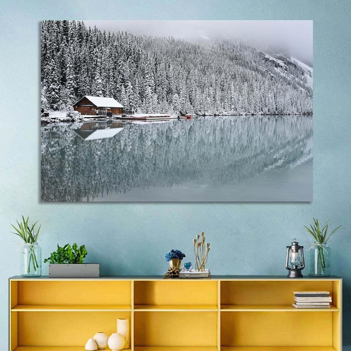 Lake Louise Winter Reflection Wall Art