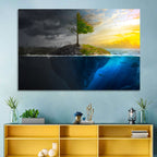 Split Island Tree of Duality Wall Art