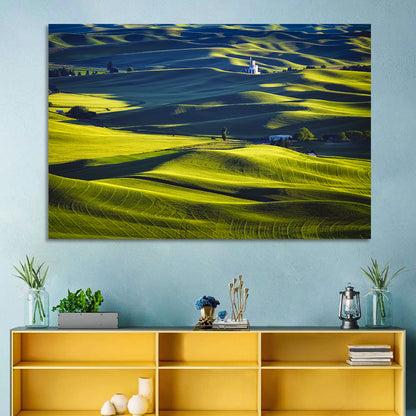 Palouse Hills with Grain Elevator Wall Art