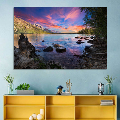 Jenny Lake Sunset Wall Art