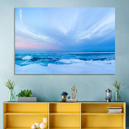 Frozen Blue Seascape Wall Art