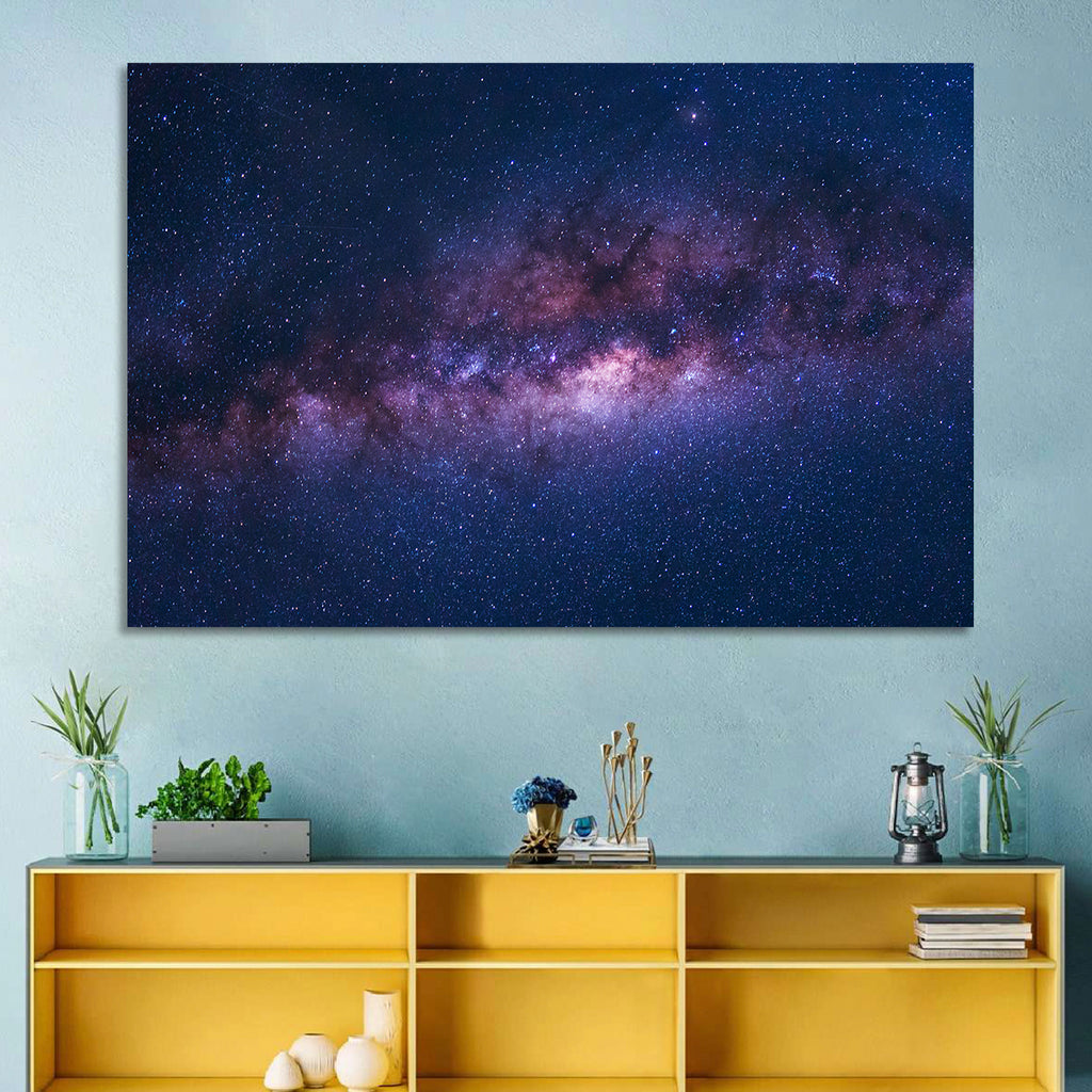 Violet Blue Milky Way Galaxy Wall Art