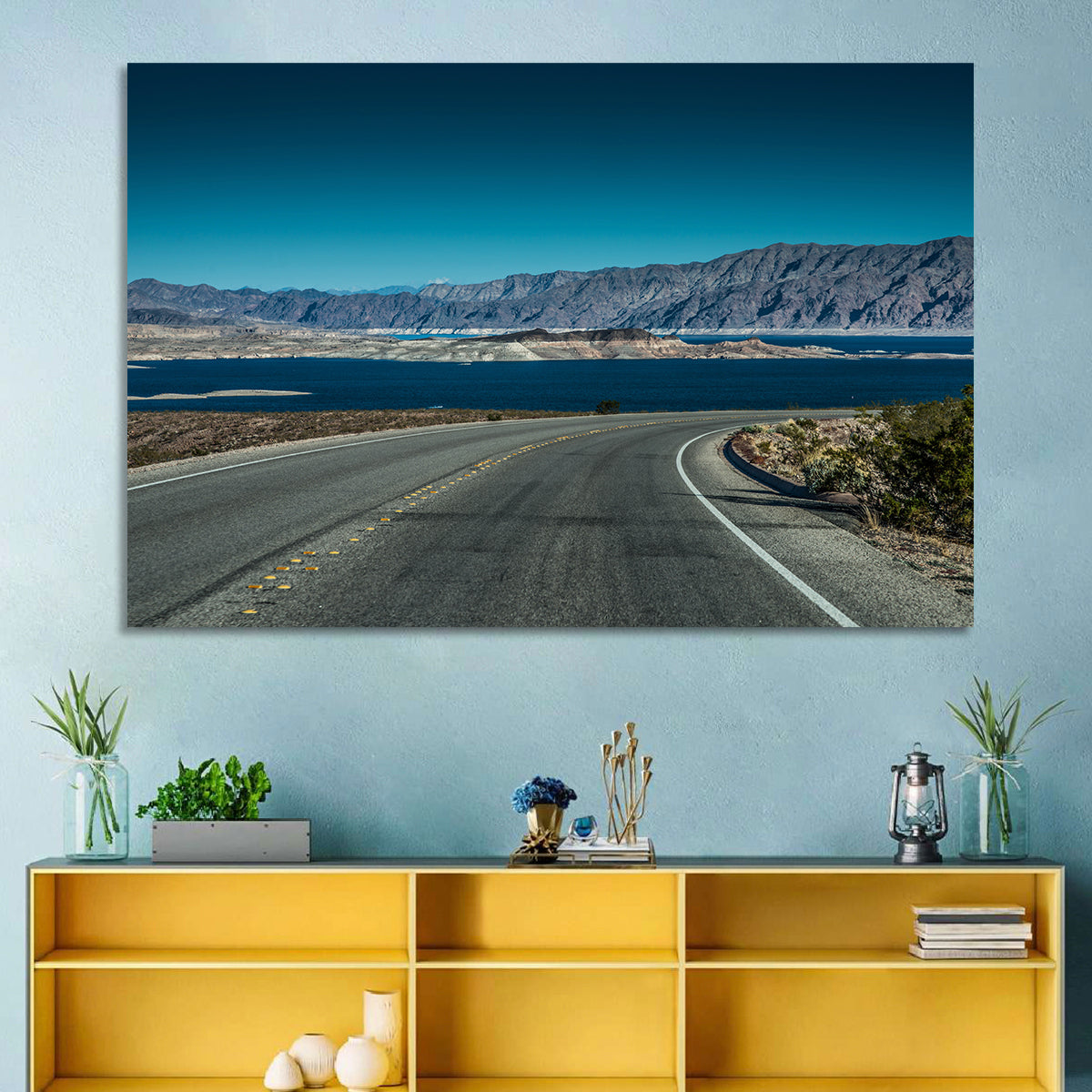 Lake Mead Curved Road Wall Art