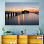 Lake Jackson Pier Sunset Wall Art