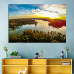 Lake Wylie Golden Sunset Wall Art