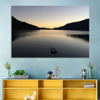 Lake Cushman Dock at Dusk Wall Art