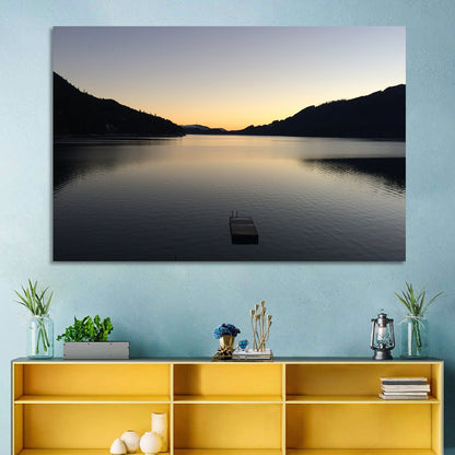 Lake Cushman Dock at Dusk Wall Art