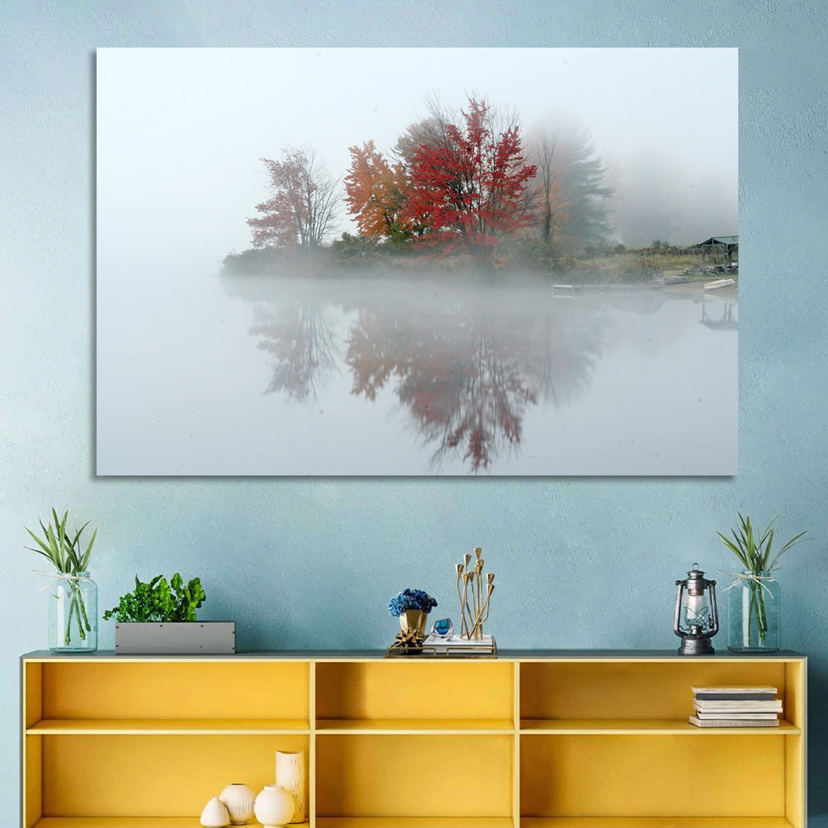 Autumn Morning at Crystal Lake Wall Art