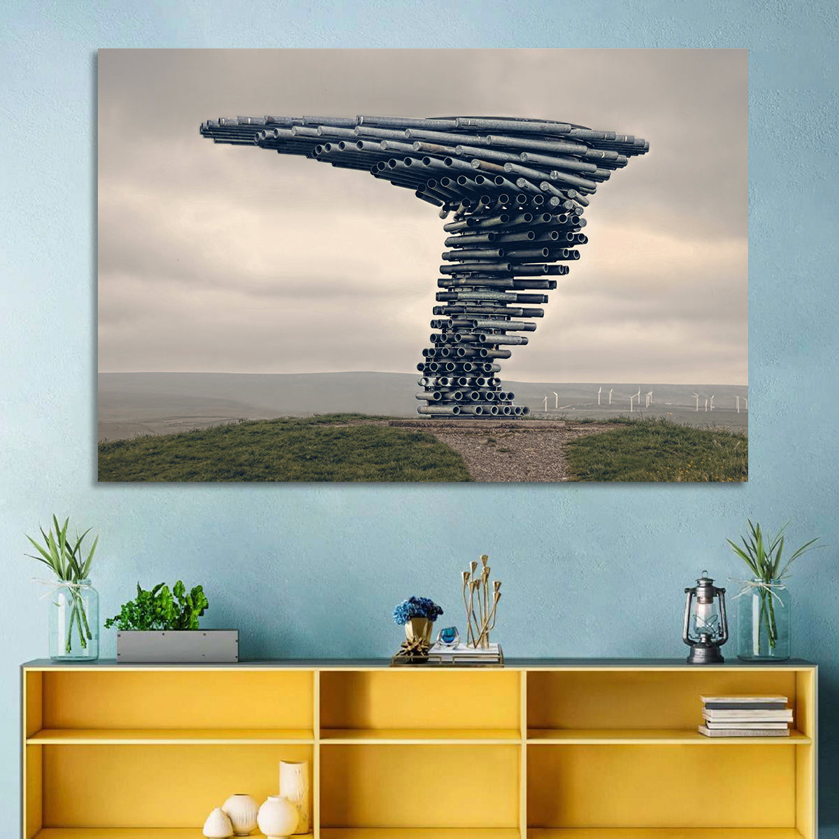 Singing Ringing Tree on Grassy Hill Wall Art
