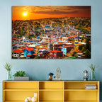 Valparaíso Hills Sunset Wall Art