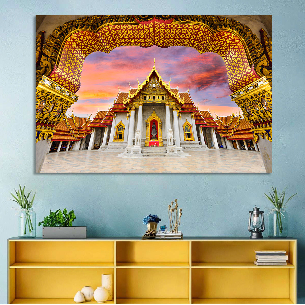 Marble Temple at Sunset Wall Art
