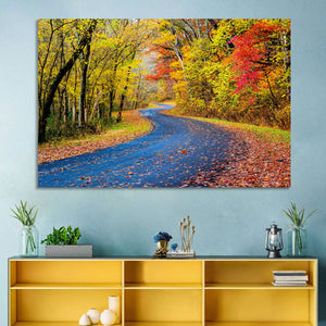 Wet Autumn Road Wall Art