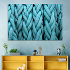Turquoise Nautical Rope Close-up Wall Art