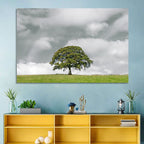Solitary Oak in Meadow Wall Art