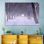 Kuressaare Park Snowy Path Wall Art