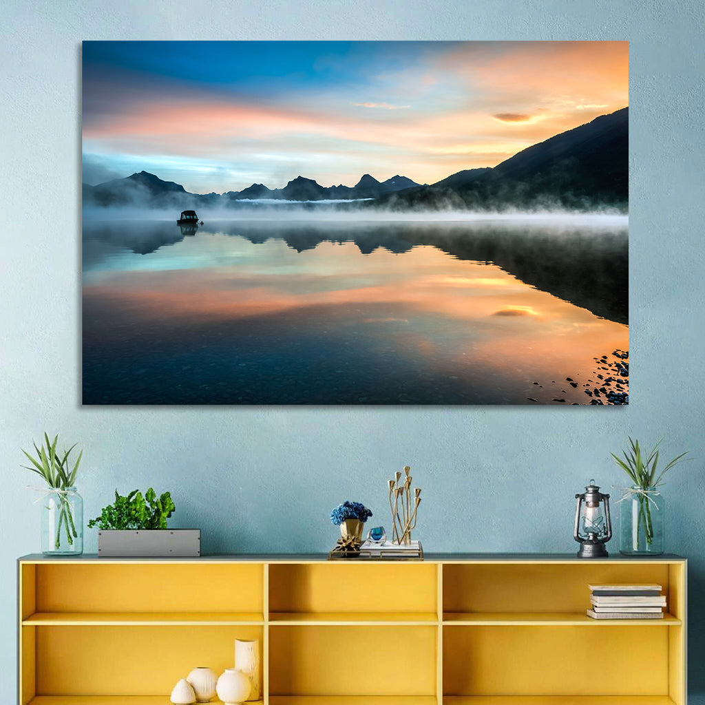 Lake Mcdonald Dawn Mist Wall Art